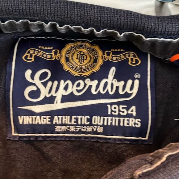 Superdry Vintage Athletic Polo Shirt Eclipse Navy Blue XL - Picture 8 of 14